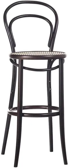 TON No 14 Barstol 61 cm Rattan/Kaffe