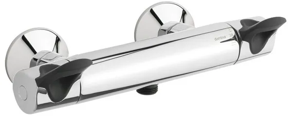 Damixa Thermixa 300 Duschblandare med vårdhandtag, Krom/Svart