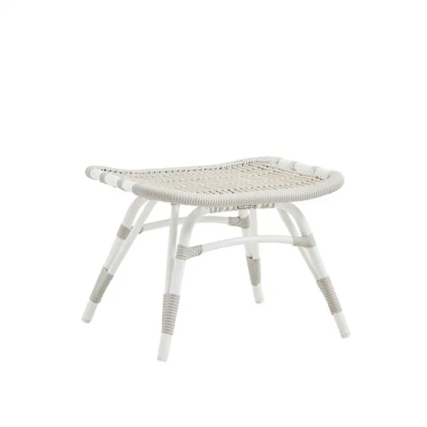Sika Design Monet fotpall - Dove White - inkl. B451 beige kudde