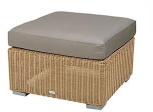Cane-Line Chester fotpall/soffbord, natur, kudde i taupe
