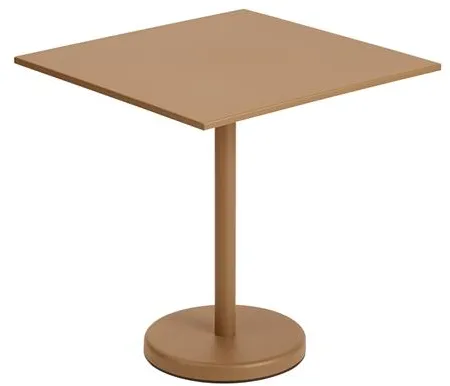 Muuto Linear Steel Café Trädgårdsbord Bränd Orange 70 X 70 cm