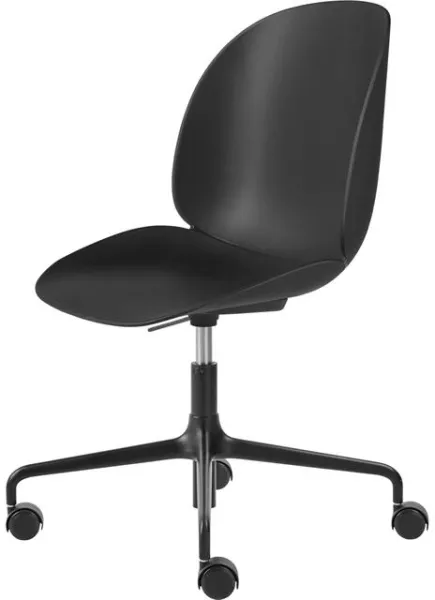 GUBI Beetle Kontorsstol Matt Svart/Svart