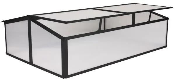 Miniväxthus svart 120x80x37cm