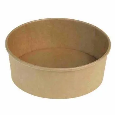 Salladsskål Catersource rund 750 ml ×150 mm x 61 mm brun kraft med PE