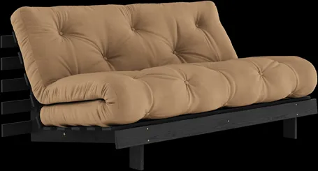 Karup Design Roots bäddsoffa med Roots madrass 160x200 Mocca/Svart lackerad