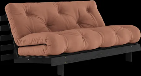 Karup Design Roots bäddsoffa med Roots madrass 160x200 Clay Brown/Svart lackerad