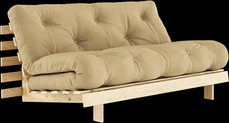 Karup Design Roots Bäddsoffa med madrass 160x200 758 Wheat Beige/Furu