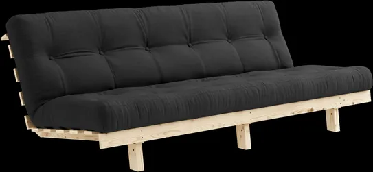 Karup Design Lean bäddsoffa med Alpha-madrass 130x200 mörkgrå/Raw