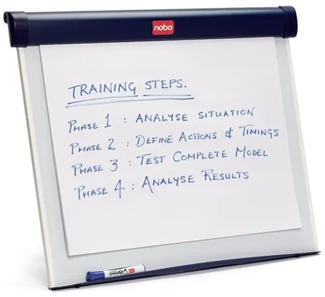 Nobo Barracuda-staffli - 750 x 105 mm - vit